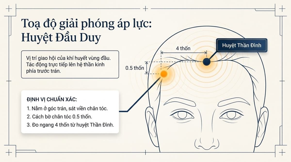 ARCTOZEN THERAPY: HUYỆT ĐẦU DUY VÀ CÔNG NGHỆ PEMF  -  CƠ CHẾ GIẢI ÁP LỰC VI TUẦN HOÀN VÀ XOA DỊU CĂNG THẲNG THẦN KINH VÙNG TRÁN